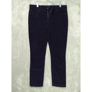 NYDJ Jeans Womens 10 Purple Corduroy Skinny Lift Tuck Mid Rise Stretch
